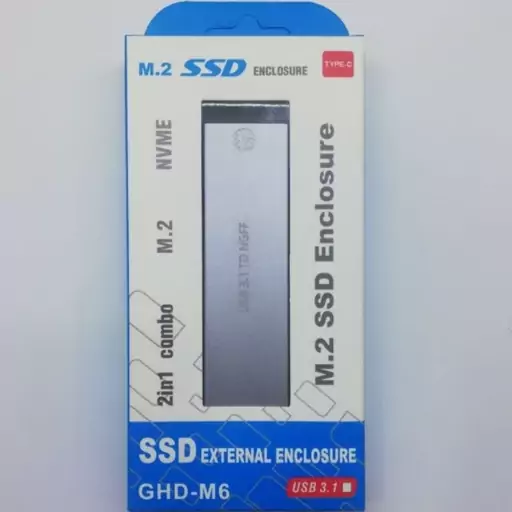 باکس هارد SSD M2 + NVME کومبو TYPE C و USB 3.1