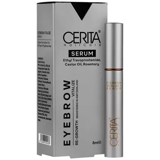 سرم احیاکننده ابرو سریتا ظرفیت 8 میلی لیتر Cerita Eyebrow Vitalize Serum 8 ml