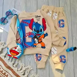 ست بلوز و شلوار اسپورت بچگانه طرح stitch کیفیت عالی 