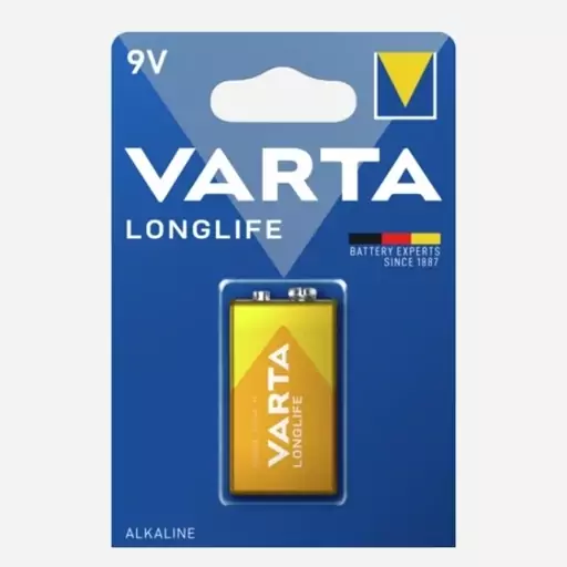 باتری کتابی زرد وارتا VARTA longlife 9v