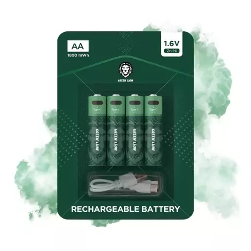 باتری قابل شارژ گرین لیون نیمه قلمی مدل Green Lion GNRGBAAA Rechargeable Battery AAA 1.6V Alkaline Battery