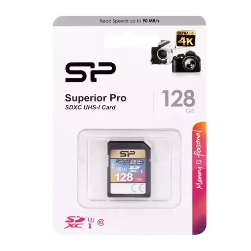 کارت حافظه SD سیلیکون پاور مدل Superior Pro SDXC UHS-I   ظرفیت 128 گیگابایت