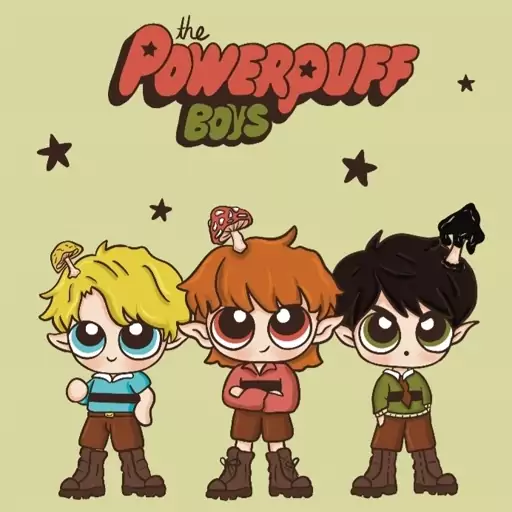 استیکر بدون برش طرح power puff Boys 