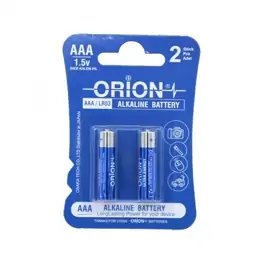 باتری نیم قلمی اوریون (ORION) مدل Alkaline AAA LR03 اورجینال(کارتی 2 تایی) 