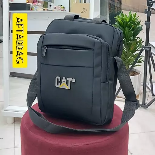 کیف دوشی برزنتی سایز بزرگ طرح CAT