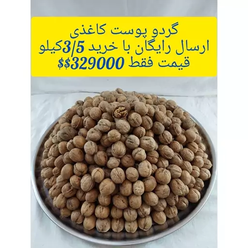 گردو پوست کاغذی 500 گرمی