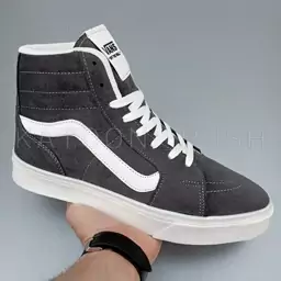 کتونی ونس ساقدار مردانه  Vans رنگ طوسی  41 تا 44 ( کفش ونس - کتونی مردانه - کفش اسپرت - کفش مردانه - کتونی مردانه )