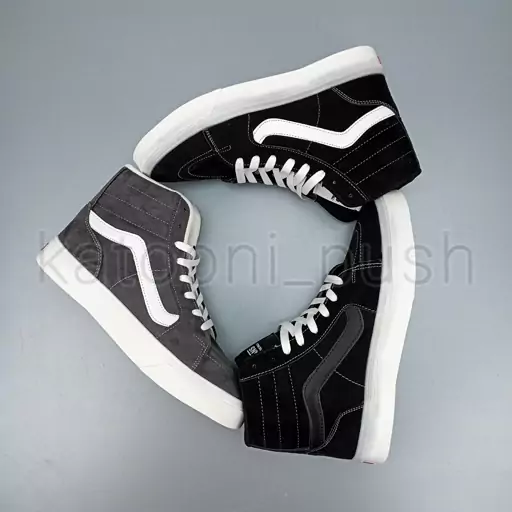 کتونی ونس ساقدار مردانه  Vans رنگ طوسی  41 تا 44 ( کفش ونس - کتونی مردانه - کفش اسپرت - کفش مردانه - کتونی مردانه )