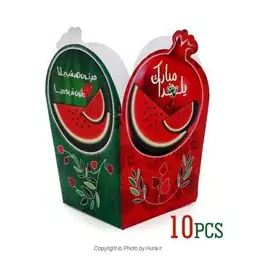 ظرف پاپ کورن تم شب یلدا 10 عددی