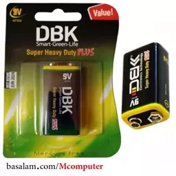 باتری کتابی 9 ولت DBK Super Heavy Duty Pro (باطری 9v)