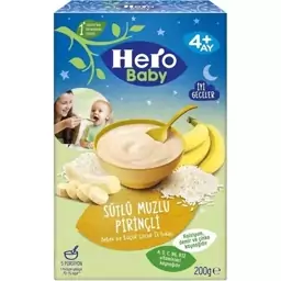 سرلاک فرنی شیر برنج و موز مخصوص شب هرو بیبی 200 گرم Hero Baby 