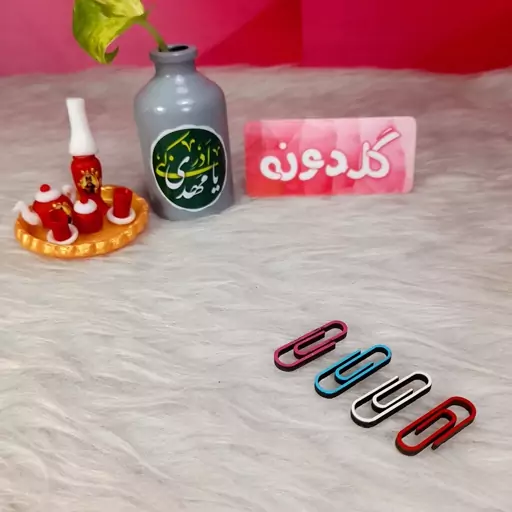  گیره کتاب چوبی - گیره نگهدارنده کتاب و جزوه - نشانگر کتاب - گیره کاغذ کوچک - بوک مارک - گلدونه