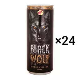 نوشیدنی انرژی زا بلک ولف باکس 24 عددی black wolf

