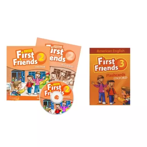 کتاب فرست فرندز 3 ( بزرگ ) + فلش کارت 3 سایز رحلی ویرایش جدید first friends 3 + flash card