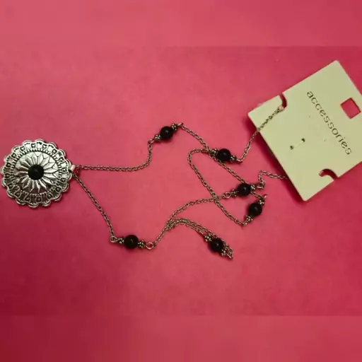 رومانتویی رولباسی با پلاک و مهره مشکی accessories 