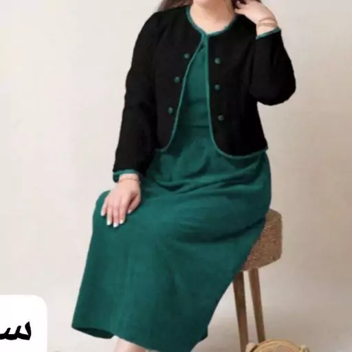 کت سارافان مخمل زنانه مجلسی کبریتی ریز دخترانه فری تا 46