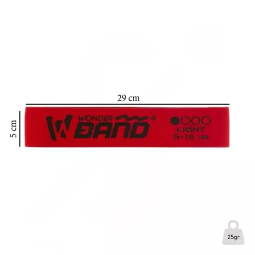 کش بدنسازی لوپ پارچه ای CHG-WONDR BAND-Light ( قرمز )