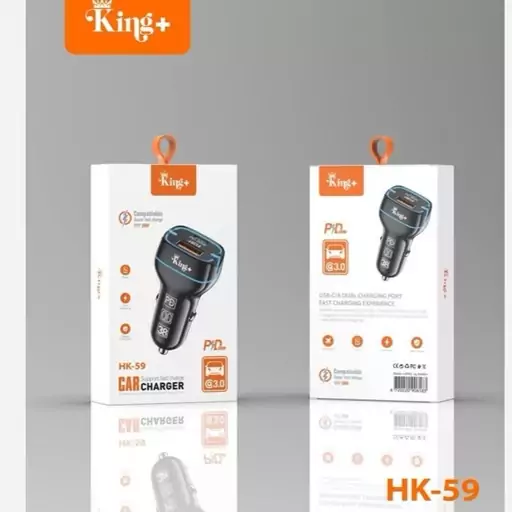 شارژر فندکی کینگ پلاس کینگ پلاس مدل HK59