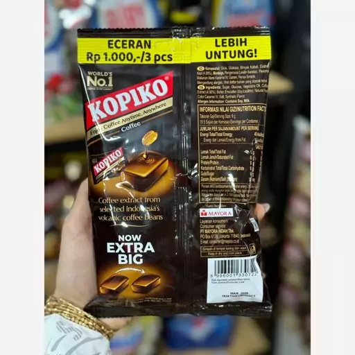 شکلات آبنبات قهوه 175 گرم کوپیکو KOPIKO