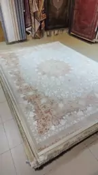 فرش ماشینی آذردکور کلکسیون پرنیان طرح رولکس ابریشم سلولزی 1500شانه،4500 تراکم کد 155307