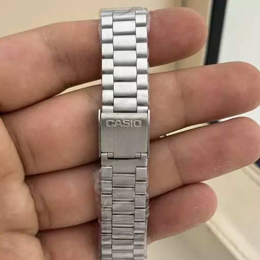 ساعت مچی کاسیو مردانه Casio کیفیت بالا رنگ ثابت ساعت پسرانه تاریخ دار ساعت مردونه ساعت پسرونه بند نقره ای ضدحساسیت  