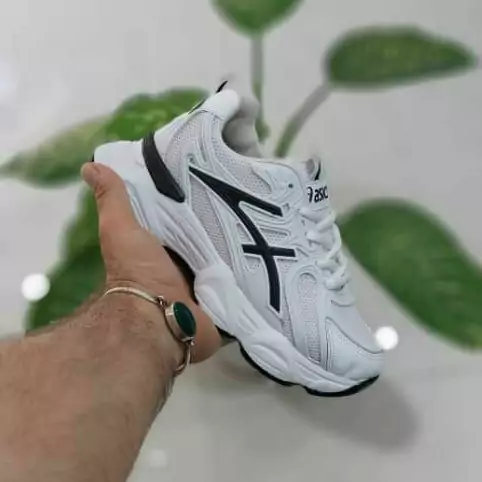 کتونی آسیکس سفید مشکی زنانه دخترانه کفش ونس اسپرت اسپورت اسیکس ASICS شیک لژدار لژ دار ورزشی رانینگ سبک طبی چرم راحتی هشت