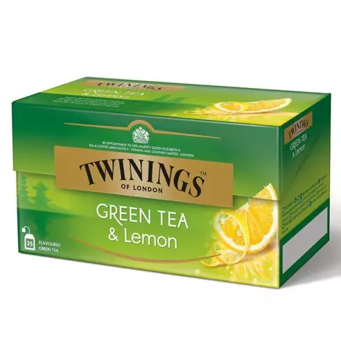 چای سبز کیسه ای(twinings) با طعم لیمو-25 عددی