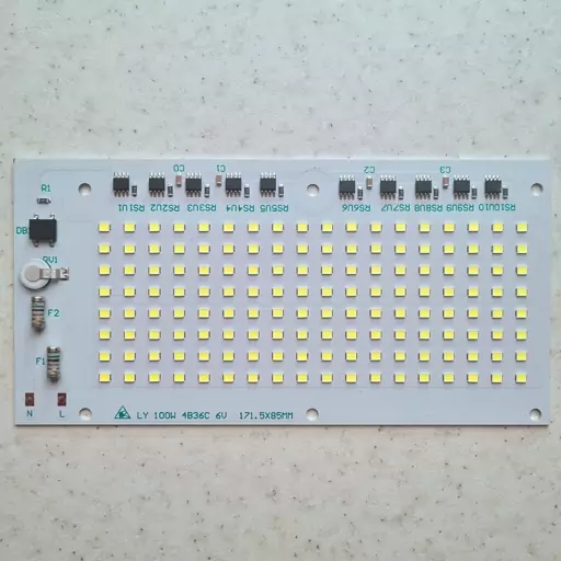 چیپ ال ای دی100 وات ماژول دی او بی پرژکتوری بلالی220 ولت رنگ مهتابی   chip led cob 50w ly 220v 