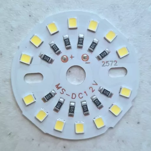 چیپ 12 ولت 12 وات ال ای دی لامپی نور مهتابی ام اس chip 12w -12v led ms