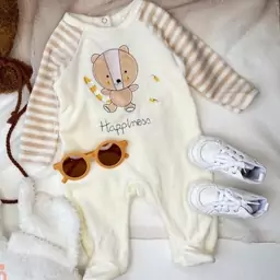 سرهمی نوزادی مخمل  . وارداتی اورجینال. برند CARTERS BABY.  از 3 ماه تا 24 ماه 