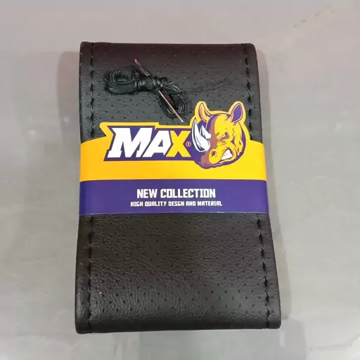 دور فرمون فرمون دوختنی چرم مشکی برند مکس MAX