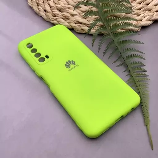 قاب گوشی Huawei Y7A هوآوی سیلیکونی های کپی طرح ساده سبز فسفری محافظ لنز دار کد 58526