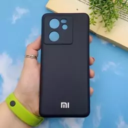 قاب گوشی Xiaomi 13T / Xiaomi 13T Pro شیائومی سیلیکونی های کپی طرح ساده سرمه ای تیره محافظ لنز دار کد 40224