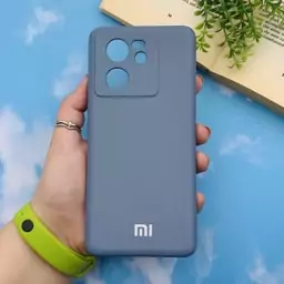 قاب گوشی Xiaomi 13T / Xiaomi 13T Pro شیائومی سیلیکونی های کپی طرح ساده آبی فیلی محافظ لنز دار کد 18714