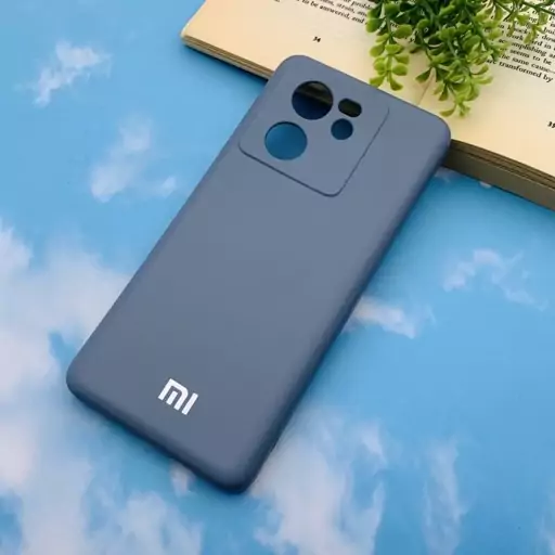 قاب گوشی Xiaomi 13T / Xiaomi 13T Pro شیائومی سیلیکونی های کپی طرح ساده آبی فیلی محافظ لنز دار کد 18714