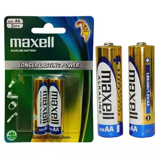 باتری قلمی آلکالاین مکسل MAXELL LR6 بسته 2 عددی