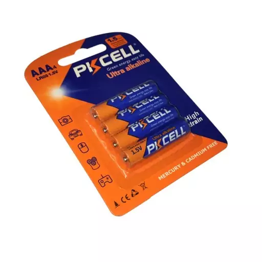 باتری نیم قلم 4 عددی PKCELL ALKALINE پی کی سل آلکالاین . 65003