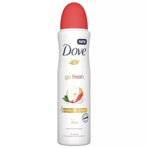 اسپری دئودورانت داو Dove زنانه مدل Go Fresh رایحه سیب حجم 250 میل