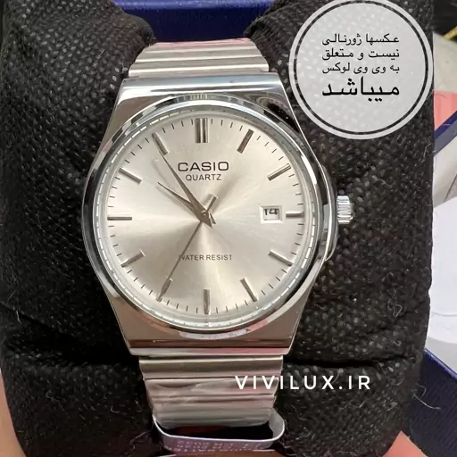 ساعت مردانه کاسیو با جعبه برند مدل کلاسیک لوکس کیفیت عالی  casio هدیه مردانه روز پدر تولد