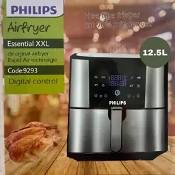 سرخ کن فیلیپس سرخکن 12.5 لیتری بدون روغن رژیمی مدل 9293 برند philips اصل داخل استیل سبدجداشونده ارسال رایگان