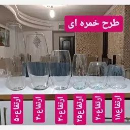 گلدان خمره ای شیشه ای 