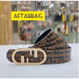 کمربند زنانه سگک طرح Fendi عرض 2.5 سانت طرح 2