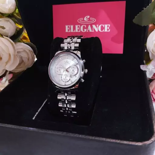 ساعت مچی زنانه  الگانس ELEGANCE plus  طرح سه موتور ژاپن 