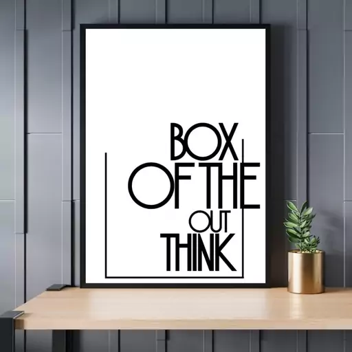 تابلو نوشته طرح Think Outside The Box