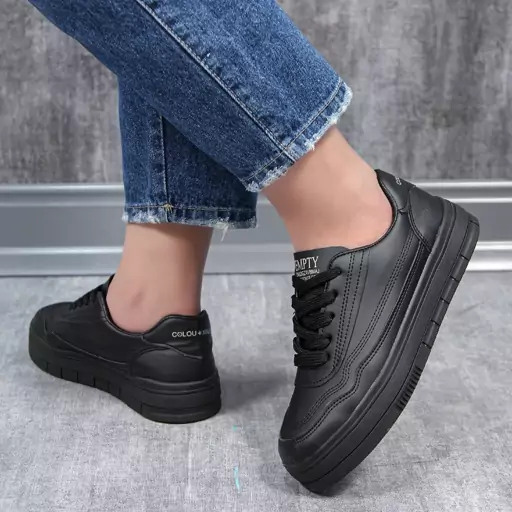 کفش کتونی زنانه ساده رنگ مشکی مدل ونس vans کد 27990