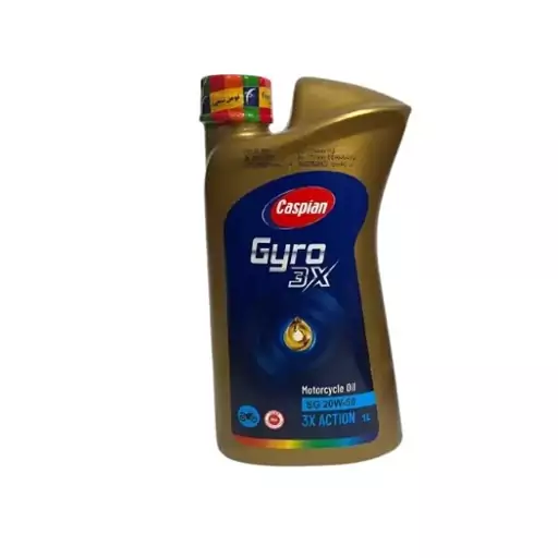 روغن موتور سیکلت کاسپین مدل Gyro 20w50 SG یک لیتری 