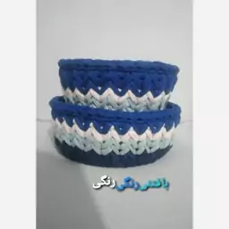 سبد تریکو گرد دوعددی با طراحی خاص