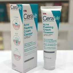 فوم شستشوی صورت سراوی مدل Acne FOaming مخصوص پوست مستعد جوش حجم 150میل