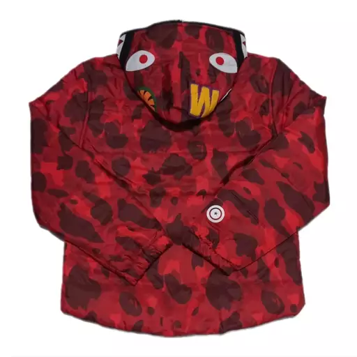 کاپشن مردانه قرمز چریکی بیپ BAPE