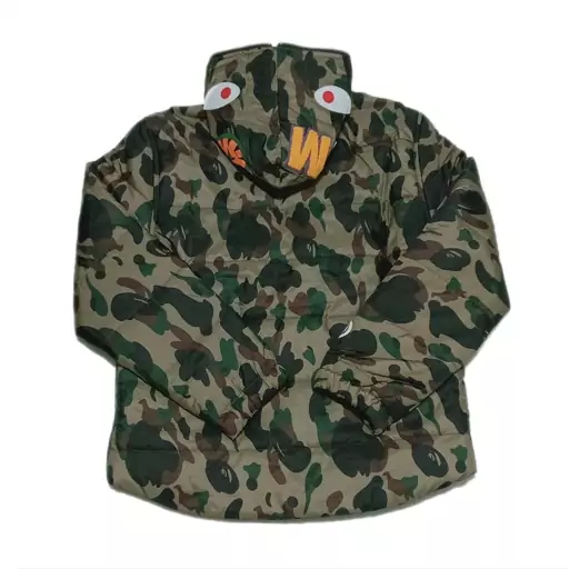 کاپشن مردانه سبز چریکی بیپ BAPE